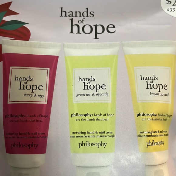 NEW Philosophy Hands of Hope 3pc Berry & Sage, Green Tea & Avocado,Lemon Custard - Picture 2 of 4